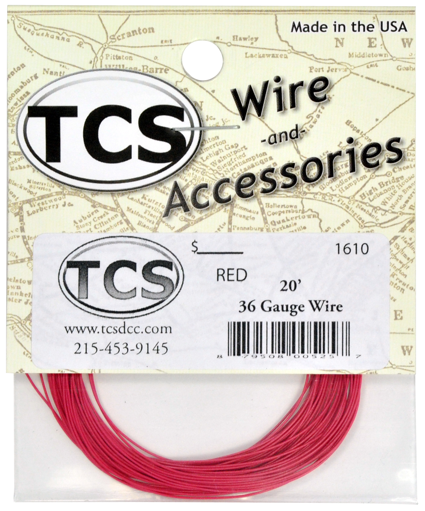 20ft 36 Gauge Red Wire - Click Image to Close